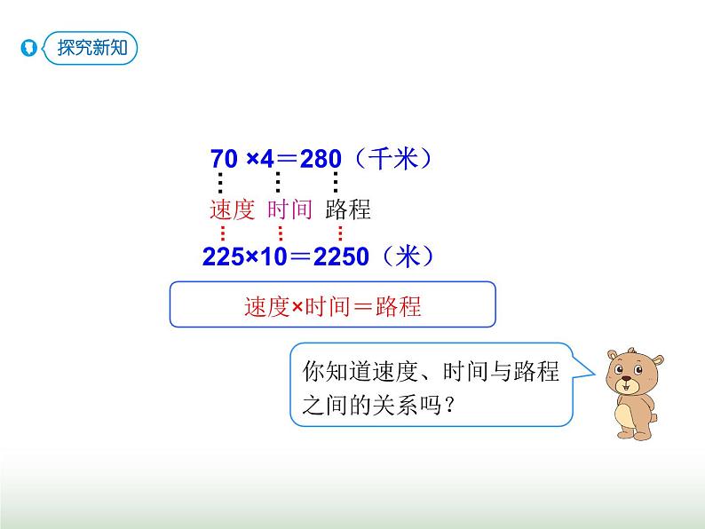 人教版四年级数学上册第四单元5速度、时间和路程课件07