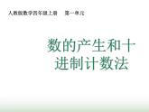 人教版四年级数学上册第一单元第七课时数的产生、十进制计数法课件