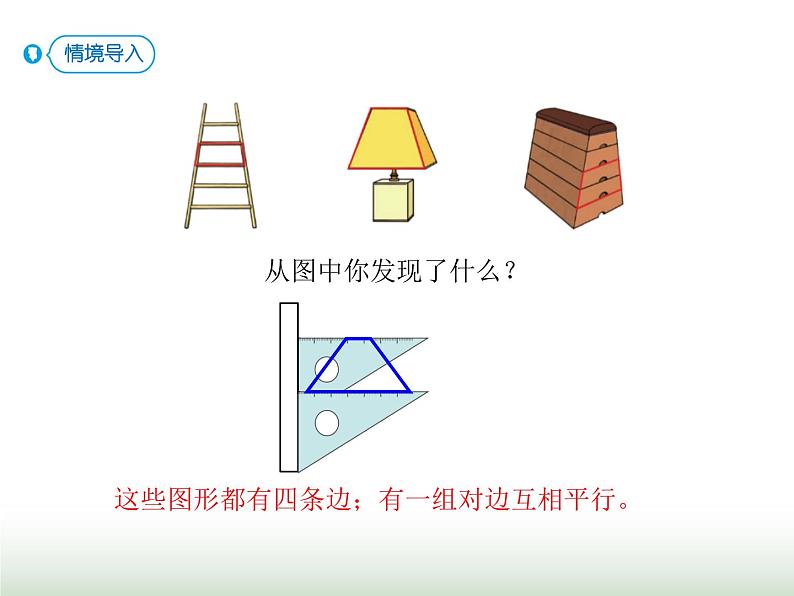 人教版四年级数学上册第五单元第五课时认识梯形及四边形间的关系课件第2页