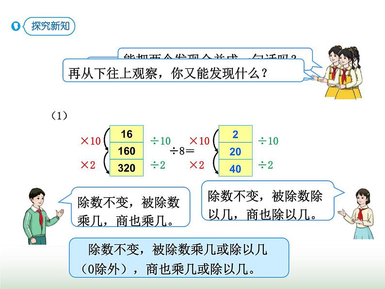 人教版四年级数学上册第六单元第七课时商的变化规律课件第4页