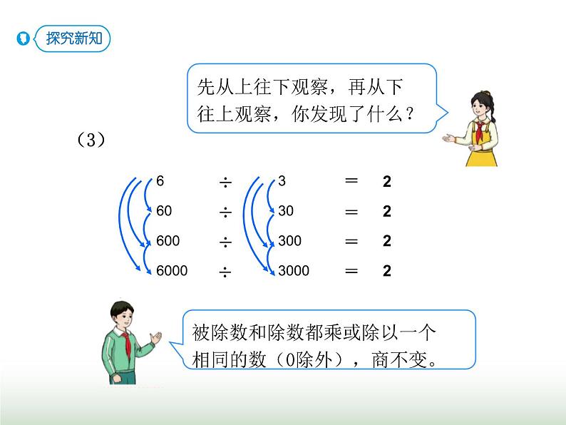 人教版四年级数学上册第六单元第七课时商的变化规律课件第6页