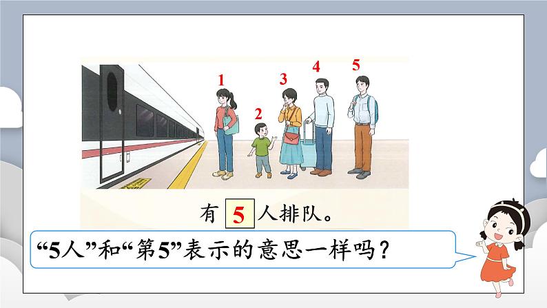 小学数学一年级上册【人教版】PPT上课课件 一 5以内数的认识和加、减法 1. 1~5的认识 第3课时 第几06