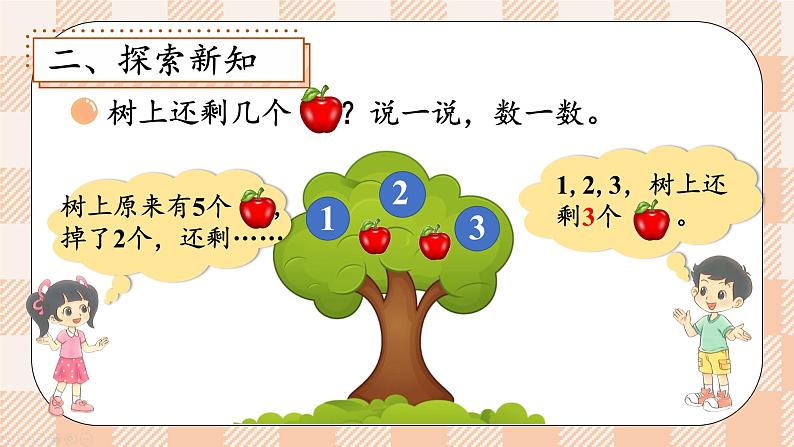 小学数学一年级上册【北师大版】PPT上课课件 第二单元 5以内数加与减 第3课时 还剩下多少（1）第4页