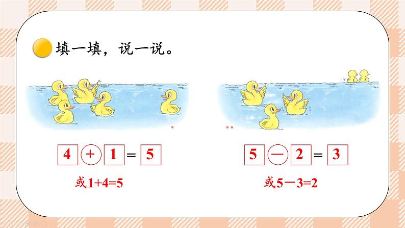 小学数学一年级上册【北师大版】PPT上课课件 第二单元 5以内数加与减 整理与复习03