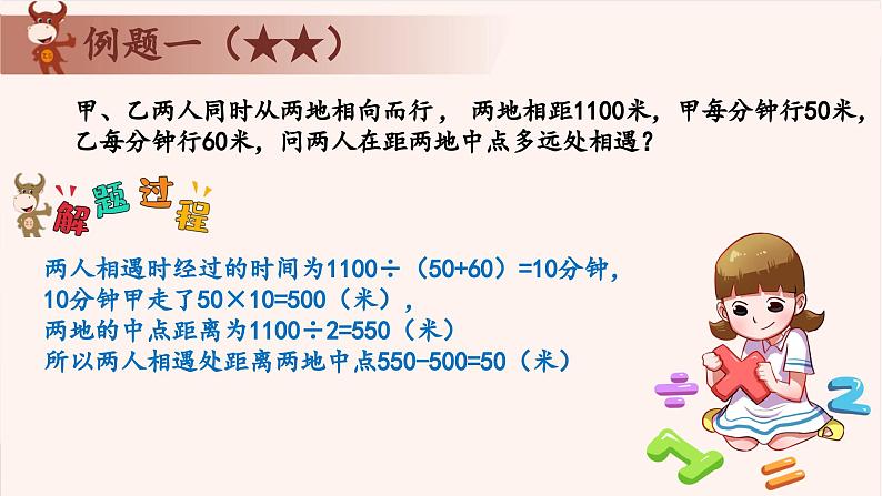 5、相遇和追及-2024-2025学年度小学四年级奥数 全套教学课件PPT  陕西人民教育出版社第4页