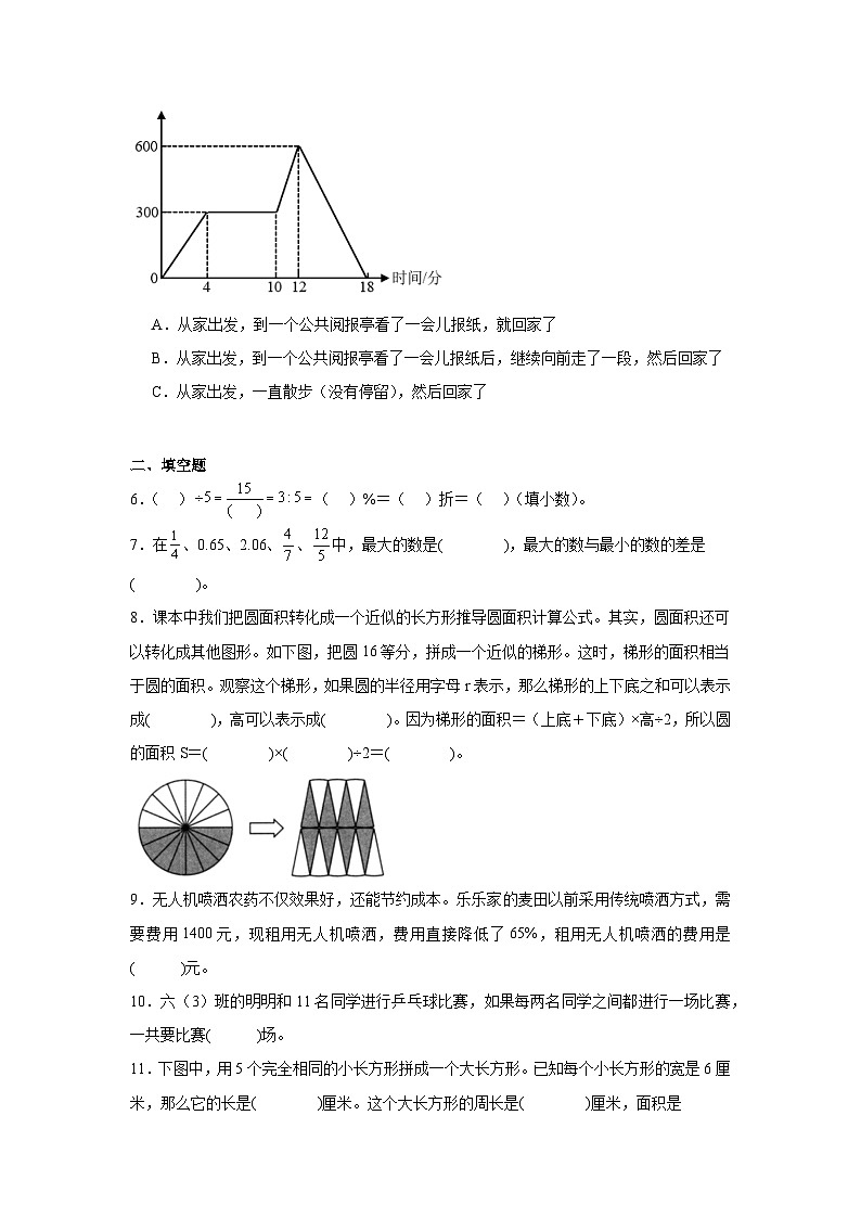 +期末模拟练习（试题）-2024-2025学年六年级上册数学北师大版第2页