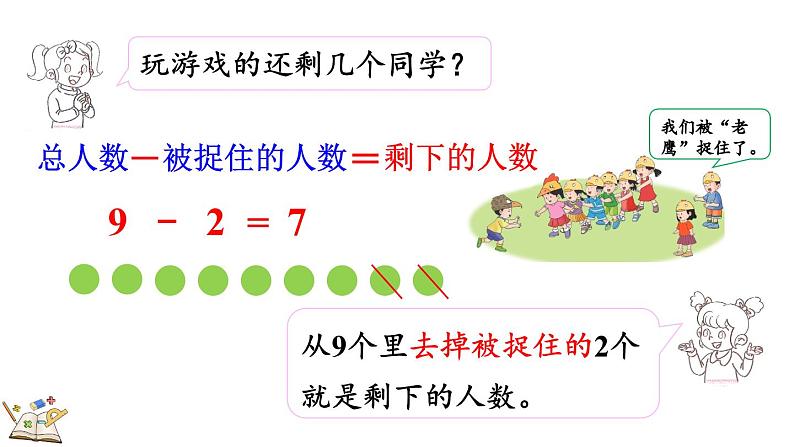2024年冀教版新教材一年级数学上册1.2.5 8、9的加减法课件06