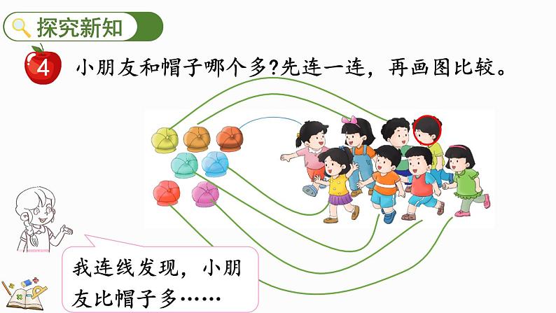 2024年冀教版新教材一年级数学上册1.1.5 多些、少些、同样多课件03