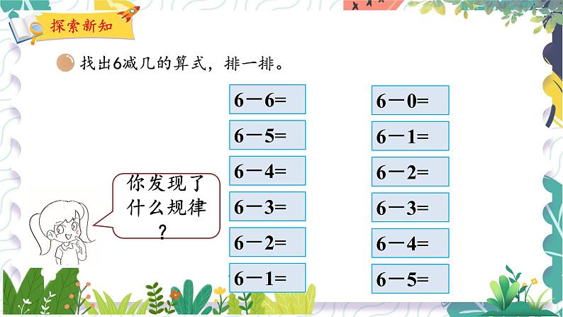 北师版（2024）数学一年级上册 第4单元 9 做个减法表 PPT课件04