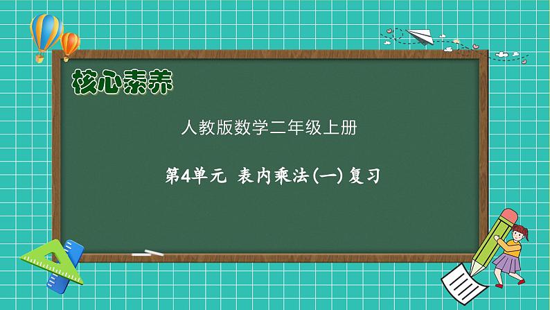 人教版二年级数学上册-第4单元复习（课件）01