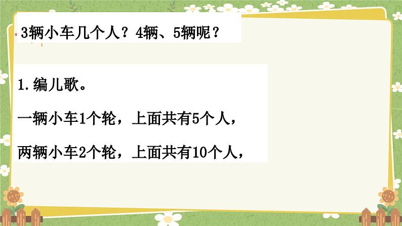 青岛版数学二年级上册 第2单元 看杂技---表内乘法（一）课件第3页