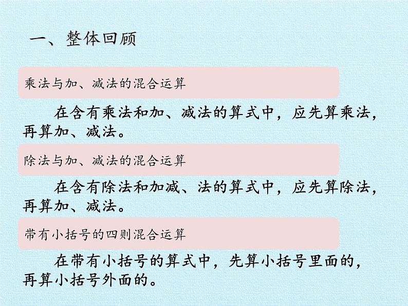 青岛版（六三制）数学三年级上册 六 采摘节——混合运算 复习课件03