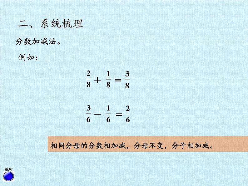 青岛版（六三制）数学三年级上册 九 我当小厨师——分数的初步认识 复习课件06