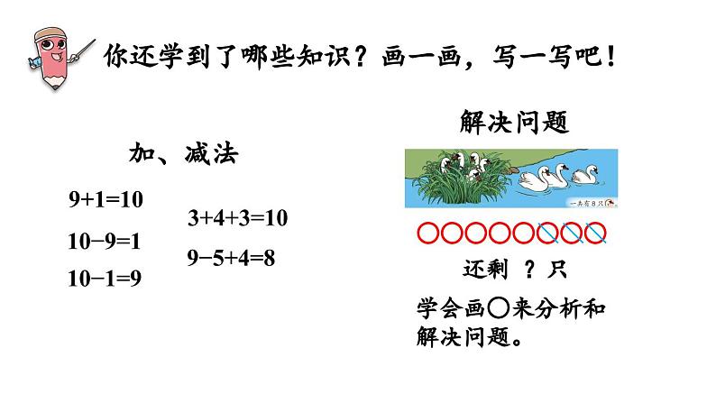 小学数学新人教版一年级上册第二单元10 的认识和加、减法第5课时《整理和复习 》教学课件（2024秋）第4页