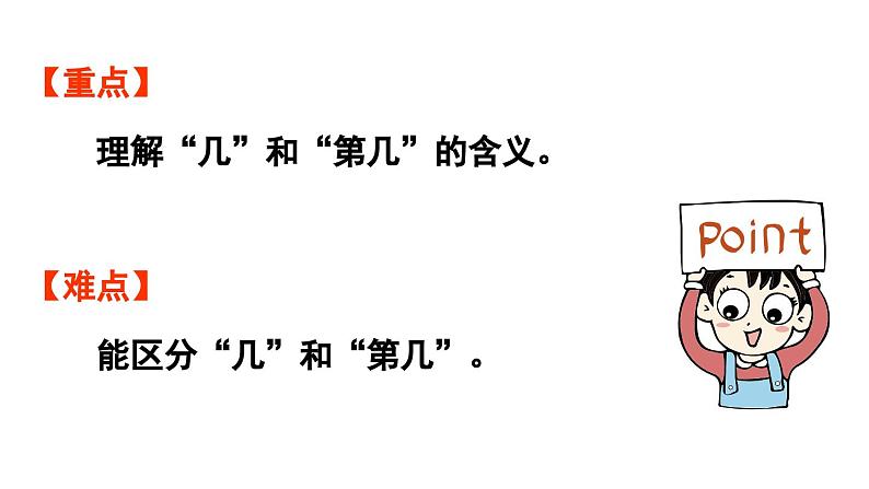 小学数学新人教版一年级上册第一单元1~5的认识第3课时《第 几》教学课件（2024秋）第3页