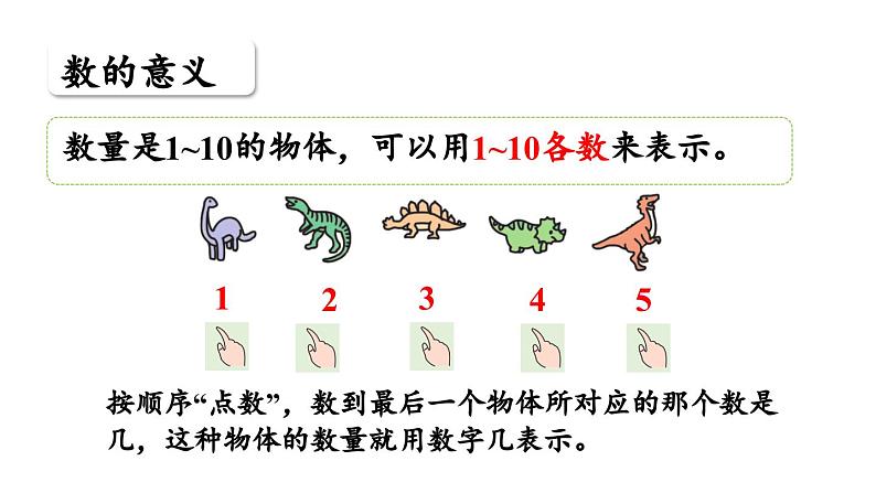 小学数学新北师大版一年级上册第一单元生活中的数《整理与复习》教学课件（2024秋）2第4页