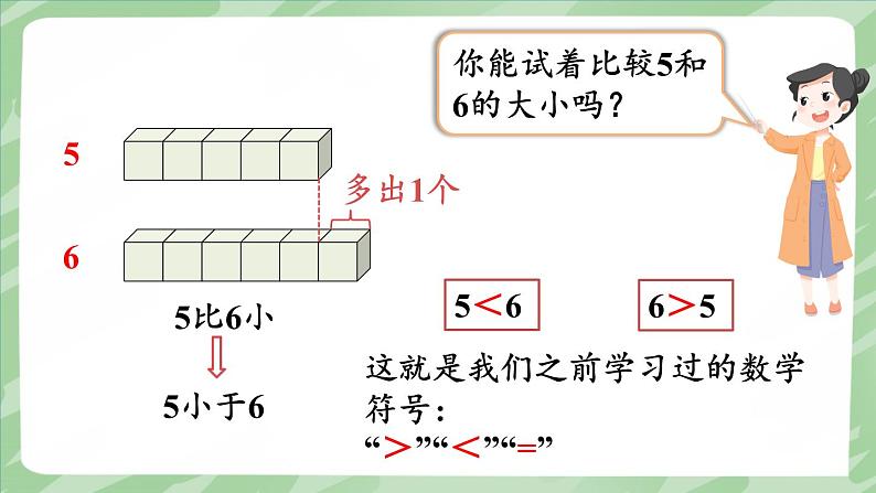 人教版（2024）数学一年级上册 第2单元 2.1 第2课时 比大小、第几 PPT课件+教案05