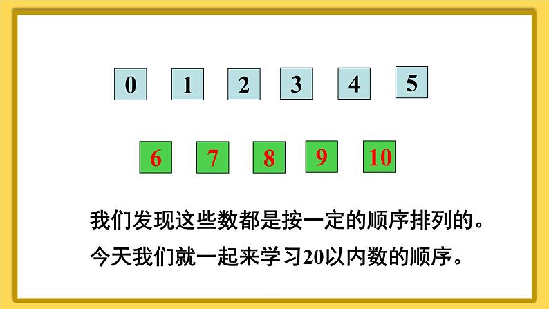 人教版（2024）数学一年级上册 第4单元 第4课时 20以内数的顺序 PPT课件+教案03