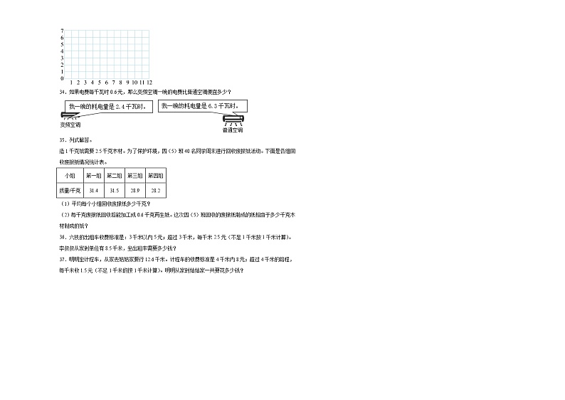 月考测试（第一至第二单元）（试题）-2024-2025学年五年级上册数学人教版第3页