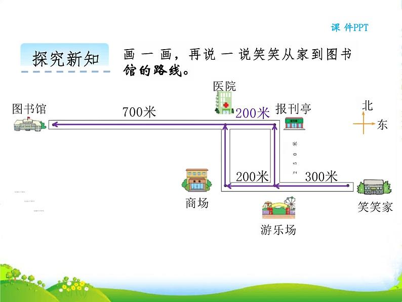 北师大版四年级数学上册5.1去图书馆课件第6页