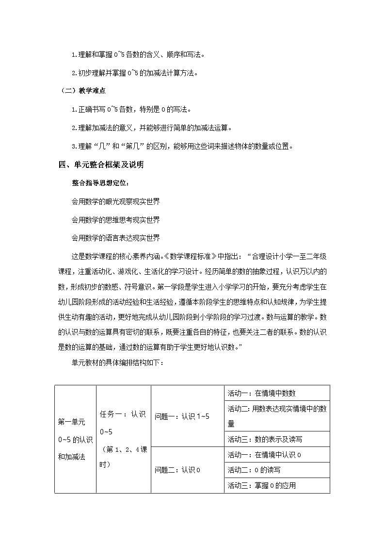 《0~5的认识和加减法》单元整体设计第3页