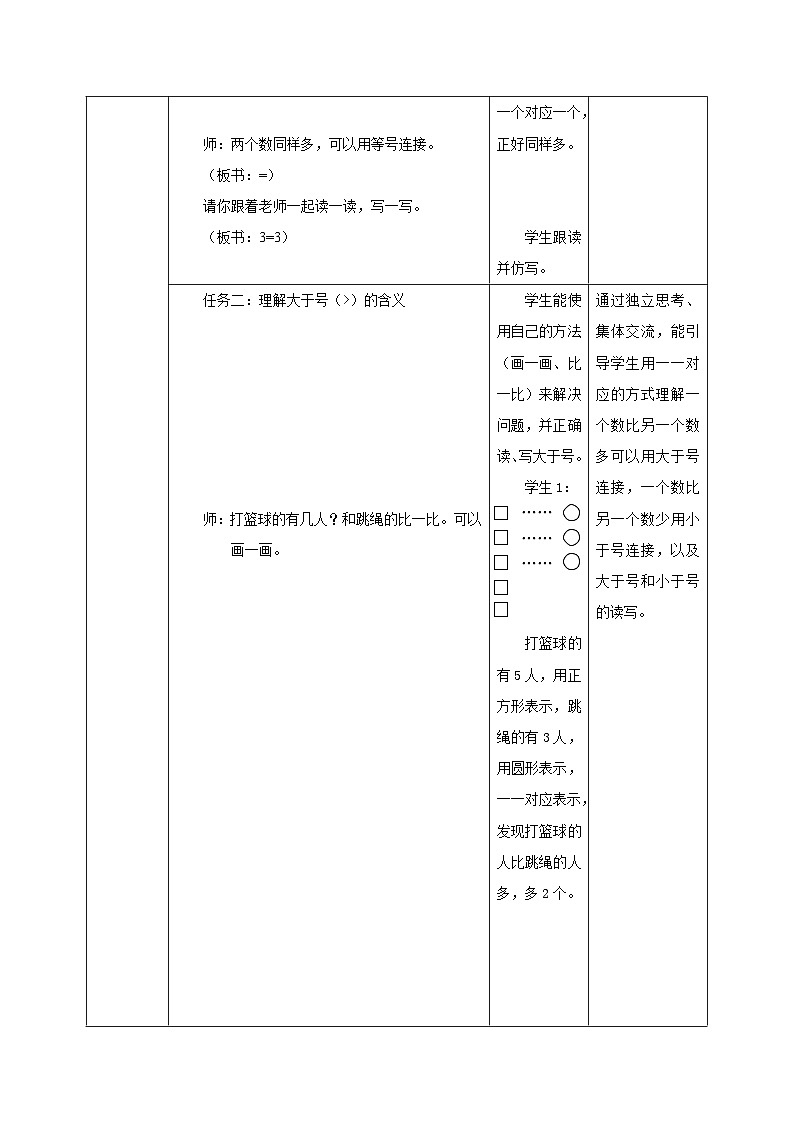 【新教材新课标】苏教版数学一上1.5《认识=、＞和＜》（课件+教案+大单元教学设计）03