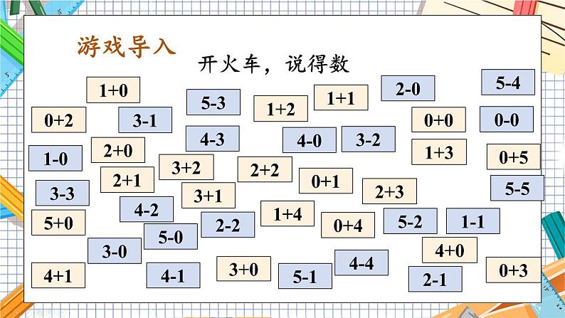 小学数学一年级上册【人教版】PPT上课课件 一 5以内数的认识和加、减法 整理和复习(2)02