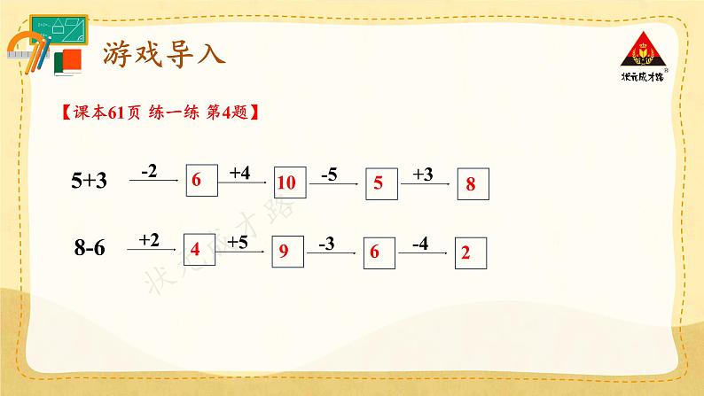 小学数学一年级上册【人教版】PPT上课课件 二 6~10的认识和加、减法 3. 10的认识和加减法 第6课时 练一练第2页