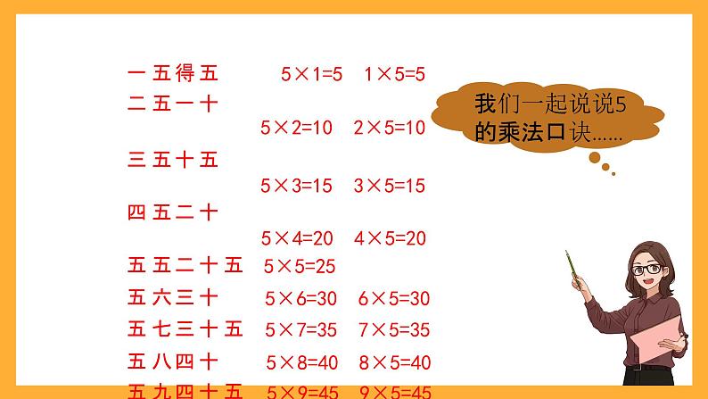 北京版数学二上《 2、5的乘法口诀练习》课件第3页