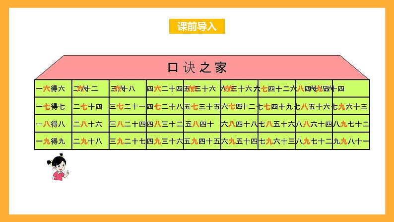 北京版数学二上第五单元《6～9的乘法口诀练习》课件02