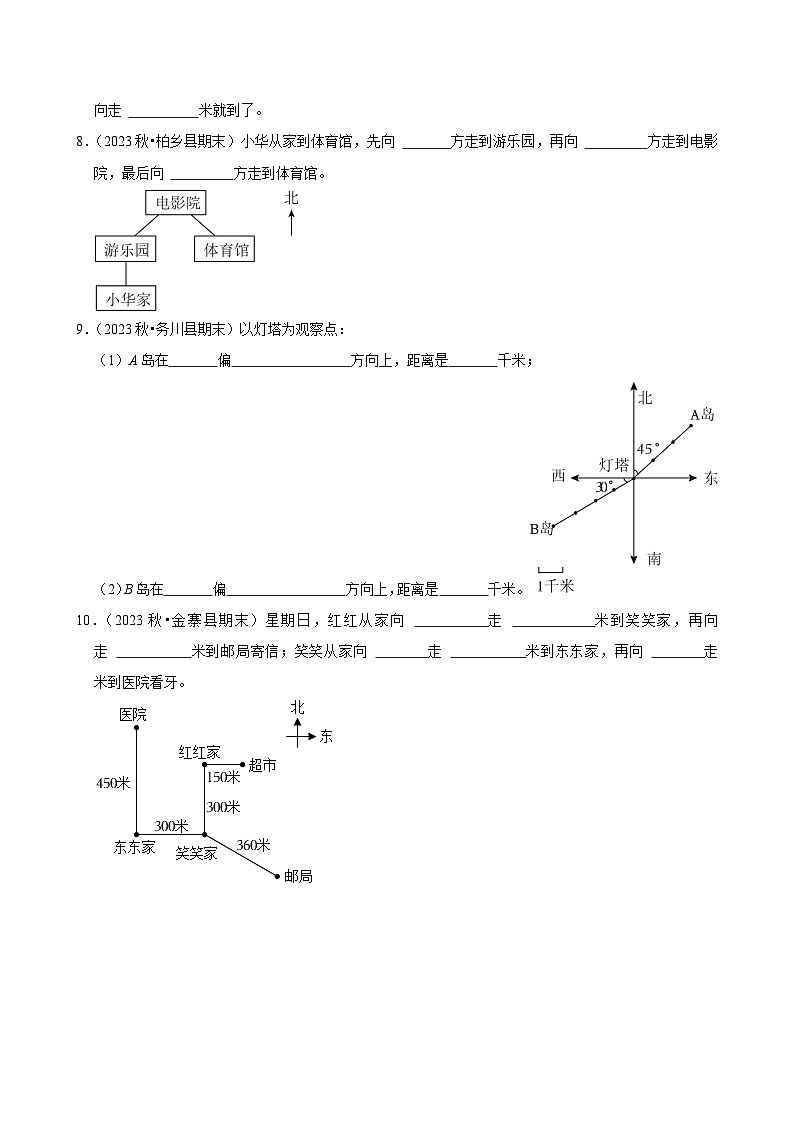 2.1位置与方向（二）（进阶作业）2024-2025学年六年级上册数学 人教版（含解析）第2页