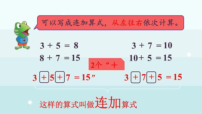 4.5  连加（课件）-2024-2025学年一年级上册数学冀教版（2024）第8页