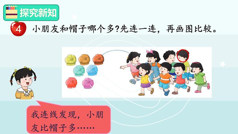 1.1.5  多些、少些、同样多（课件）-2024-2025学年一年级上册数学冀教版（2024）第3页