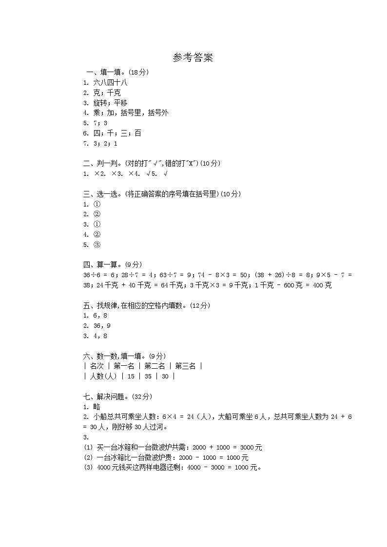 山东省菏泽市鄄城县多校2023-2024学年二年级下学期期末数学试题01