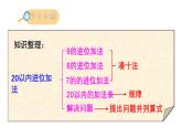 小学数学新西师版一年级上册第五单元20以内的进位加法《整理与复习》教学课件2（2024秋）