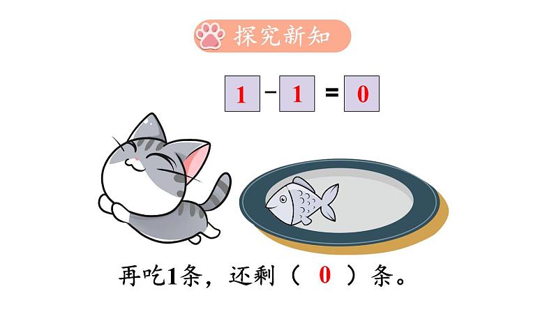 小学数学新北师大版一年级上册第二单元第五课时《可爱的小猫》教学课件3（2024秋）第6页