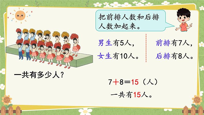 人教版（2024）数学一年级上册 第五单元 20以内的进位加法-第五课时  解决问题（1）课件第5页