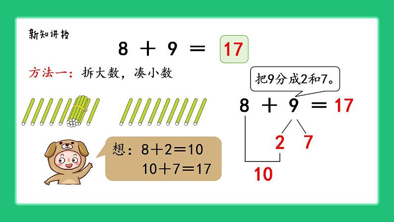 人教版2024一上数学《8、7、6加几  加法的计算方法》精品课件第3页