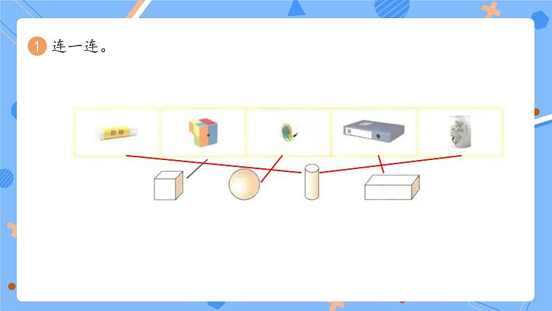 人教版204一上数学  第三单元认识立体图形《P72练一练》习题课件第2页