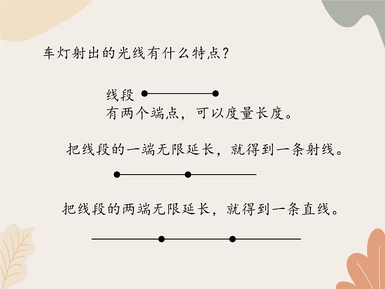 青岛版（六三制）数学四年级上册二繁忙的工地—线和角-直线、射线和角_课件第5页