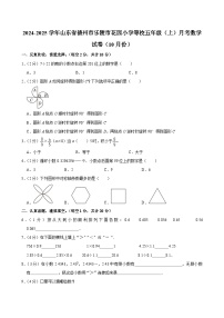 山东省德州市乐陵市花园小学等校2024-2025学年五年级上学期月考数学试卷（10月份）