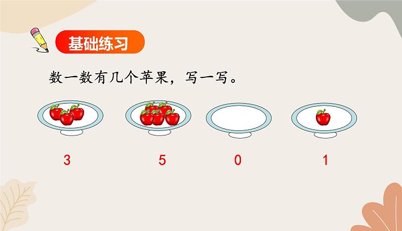 人教版（2024秋）数学一年级上册 第一单元 5以内数的认识和加、减法0的认识和加、减法练习课课件第3页