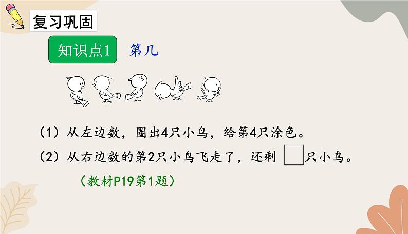 人教版（2024秋）数学一年级上册 第一单元 5以内数的认识和加、减法课时三 第几练习课课件第2页