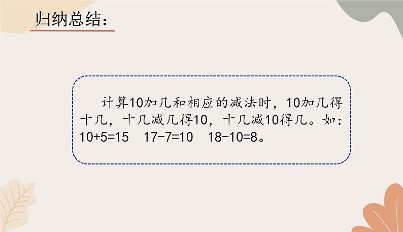 人教版（2024秋）数学一年级上册 第四单元 11~20的认识课时三 简单加、减法课件第7页