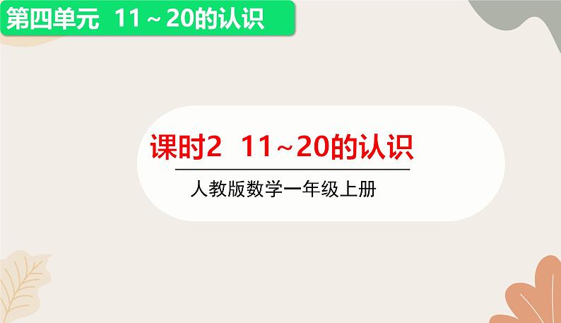 人教版（2024秋）数学一年级上册 第四单元 11~20的认识课时二  11~20的认识课件第1页