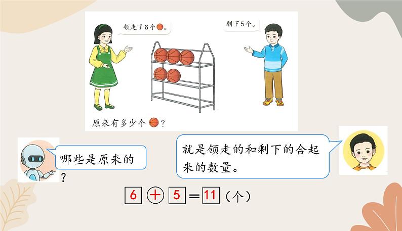 人教版（2024秋）数学一年级上册 第五单元 20以内的进位加法课时五  解决问题（2）课件第5页