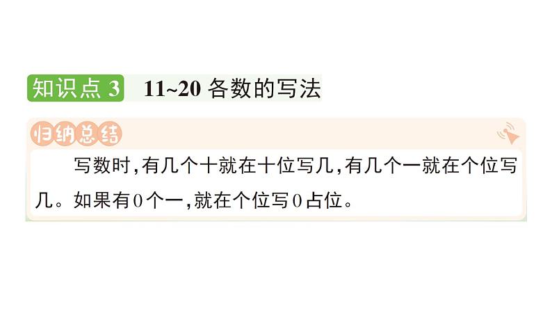 小学数学新人教版一年级上册第四单元《11~20的认识》作业课件（分课时编排）3（2024秋）第6页