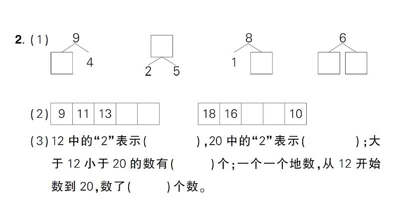 小学数学新人教版一年级上册《期末复习》作业课件（分课时编排）6（2024秋）第3页