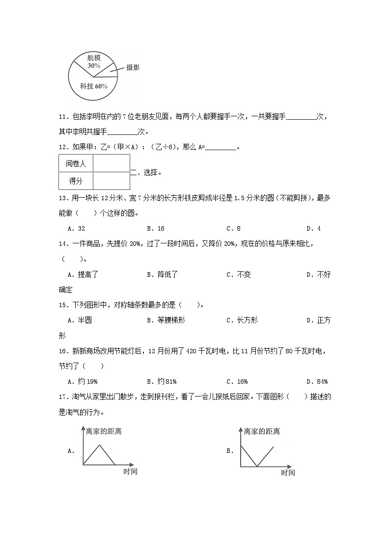 2020-2021学年广东省深圳市罗湖区六年级上册期末数学试卷及答案第2页