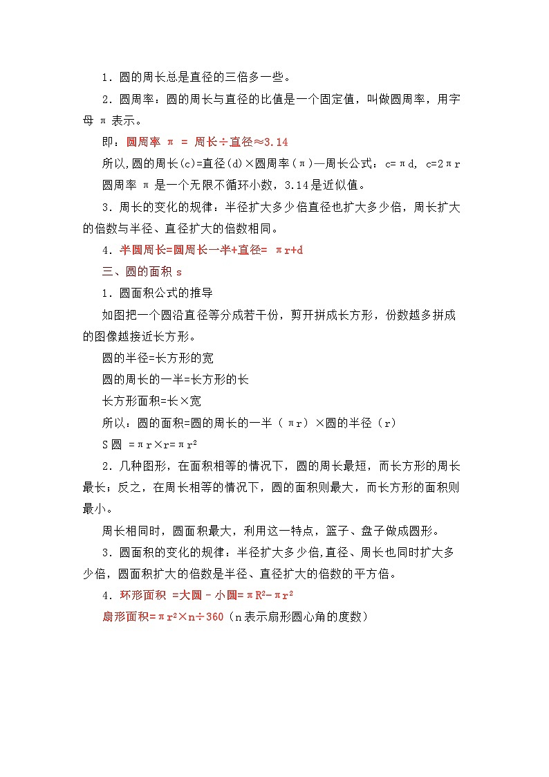 【解答题专项】第五单元 圆（知识梳理+典例精讲+专项训练）-2024-2025学年小学数学六年级上册（人教版，含答案）02